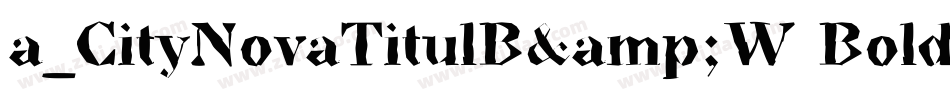 a_CityNovaTitulB&W Bold字体转换